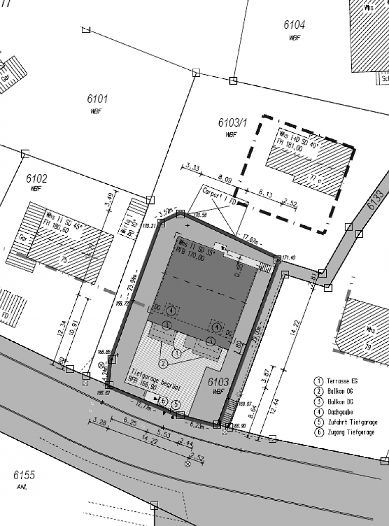 Neubau eines Wohnhauses mit 6 Wohnungen