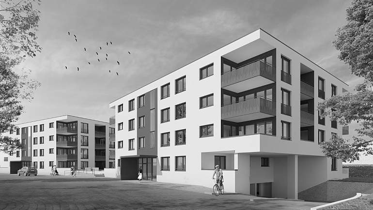 Neubau von 43 Wohnungen mit Tiefgarage
